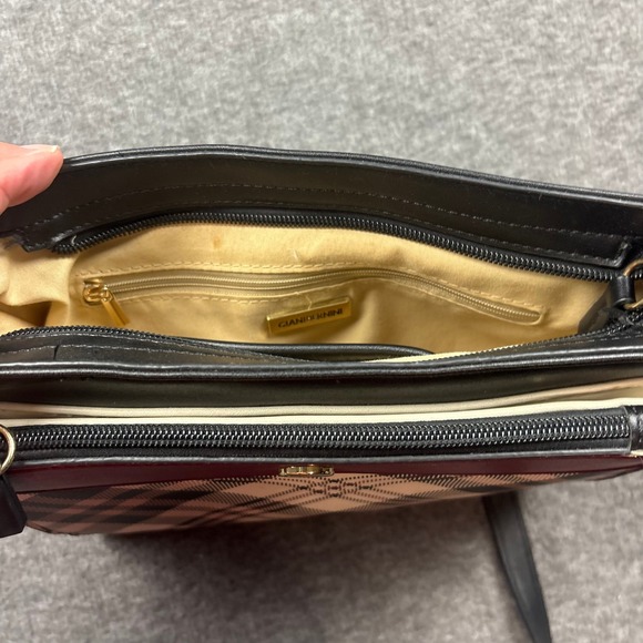 Giani Bernini Plaid Crossbody Bag Purse Handbag Top Zip Shoulder Bag - Picture 8 of 16